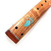 Native American Style Bear Paw Alternating Drone Flute with Cork Hole Plug (2009 Singing Tree Special) - Key of E - In Stock