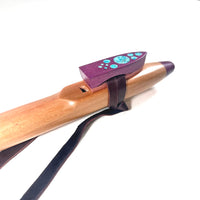 Madrone, Purple Heart, and Turquoise Concert Flute with 2 Full octavs - F Aeolian minor - In Stock