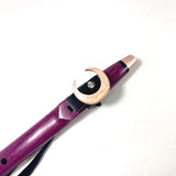 Purple Heart Native American Flute, with Maple Crescent Moon Totem - Key of A -NAF Minor- In Stock