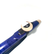 Curly Maple Native American Flute in "Midnight" Design -F# NAF Minor- In Stock