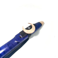 Curly Maple Native American Flute in "Midnight" Design -F# NAF Minor- In Stock