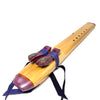 Canary Wood Alternating Drone Flute with Purple Heart and Malachite - Low E flat Minor - In Stock