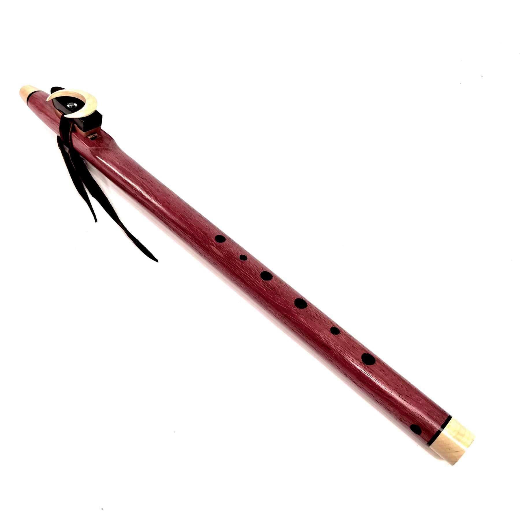 Flute Tree “Stephanie” Purple Heart Aeolian Crescent Moon Flute- Made To Order ...