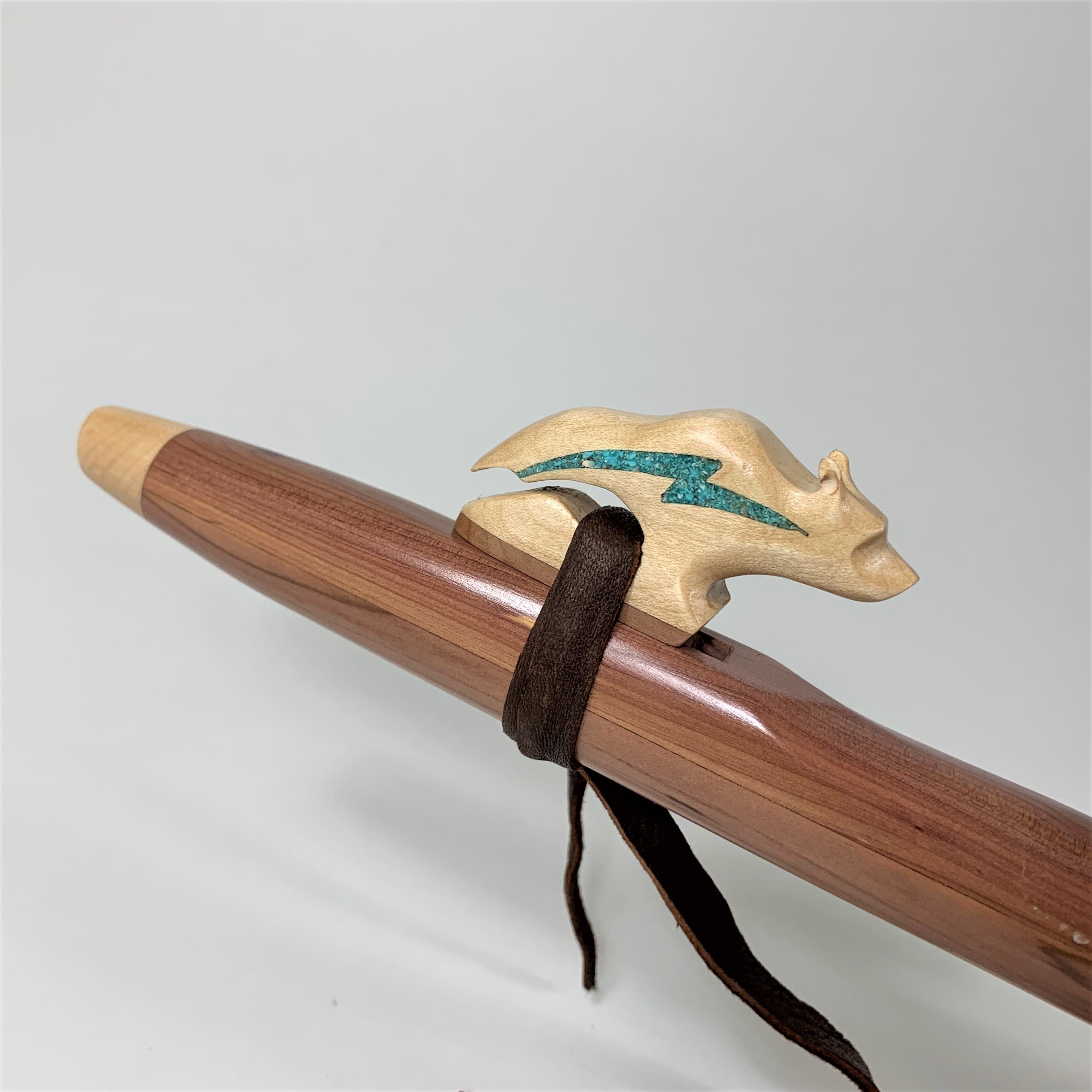 Flute Tree Native American Flute for Sale - Cedar Lightening Bear Flute - Singing ...